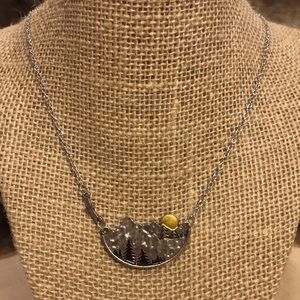 Forested mountain sunrise necklace outdoors woods